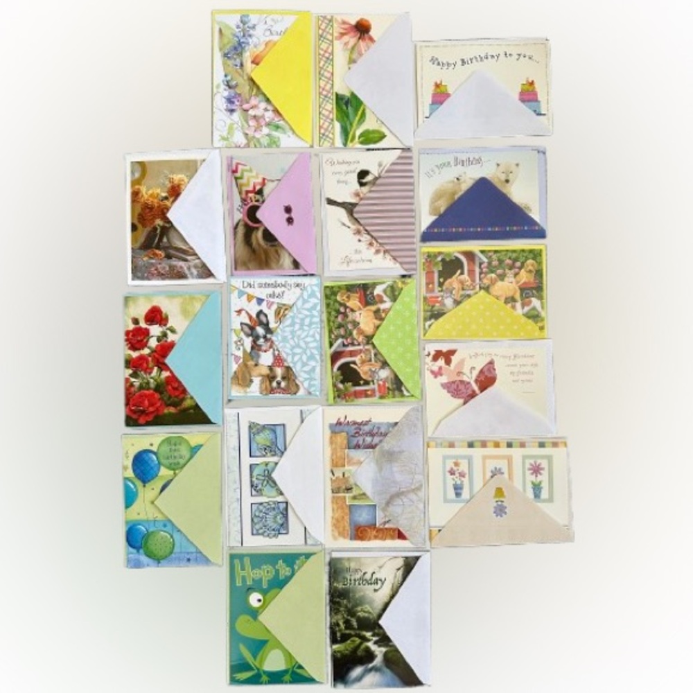 New 18 of different brand of Happy Birthday’s cards with envelopes.